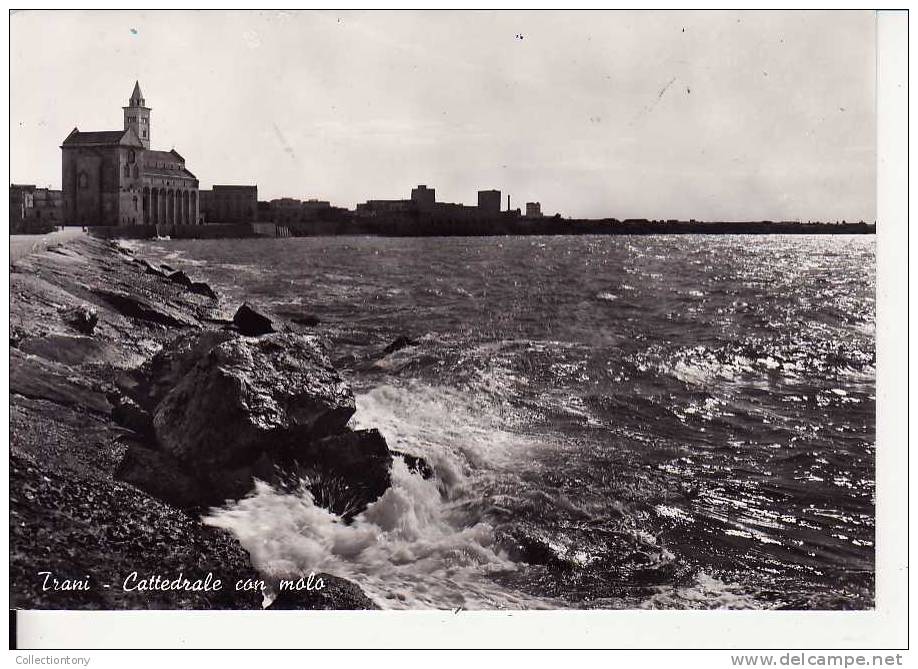 Trani - Cattedrale Con Molo - Formato Grande -  Viaggiata 1964 - Trani