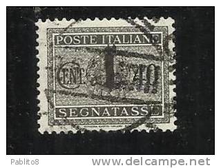 ITALIA REGNO  ITALY KINGDOM 1944  REPUBBLICA SOCIALE SEGNATASSE FASCIO CENT. 40 TIMBRATO - Strafport