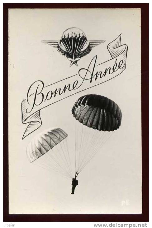 Cpa  Bonne Année Parachutiste Parachute  LAM20 - Paracadutismo