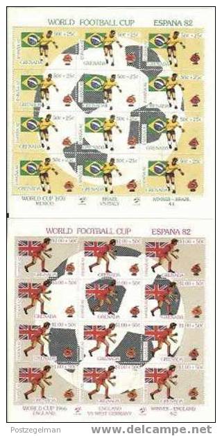 GRENADA 1981 MNH Stamp(s) Soccer Espana Ms1124-1127 F2356A+B - 1982 – Espagne