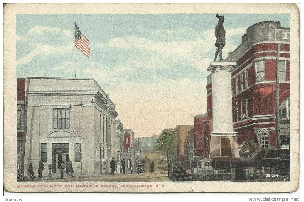 MORGAN MONUMENT AND MAGNOLIA STREET, SPARTANBURG, S.C. - Spartanburg