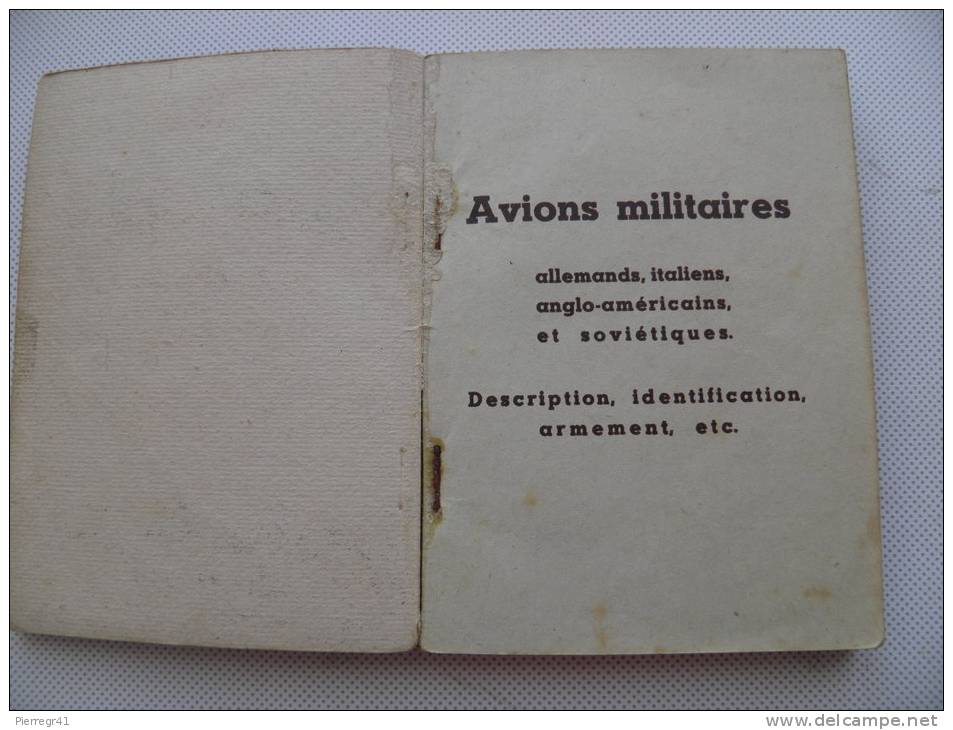 LIVRE-ALLEMAND-1940/42-INVENTAIRE  DES AVIONS MILITAIRES ENNEMIS -13.5x10cm-160pages--BE-T         RESRARE - 1901-1940