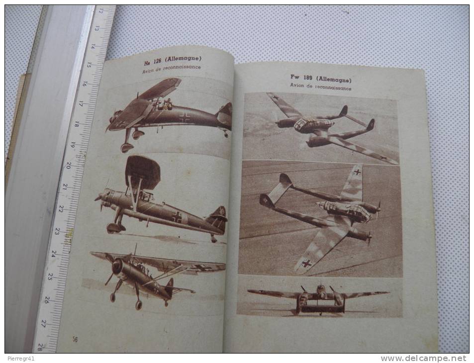 LIVRE-ALLEMAND-1940/42-INVENTAIRE  DES AVIONS MILITAIRES ENNEMIS -13.5x10cm-160pages--BE-T         RESRARE