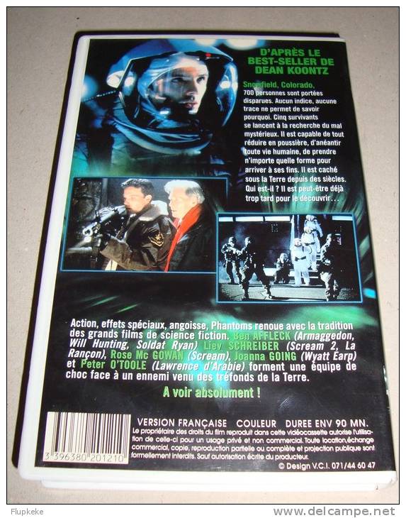 Vhs Pal Phantoms Ben Afleck Joe Chapelle 1998 Version Française - Sci-Fi, Fantasy