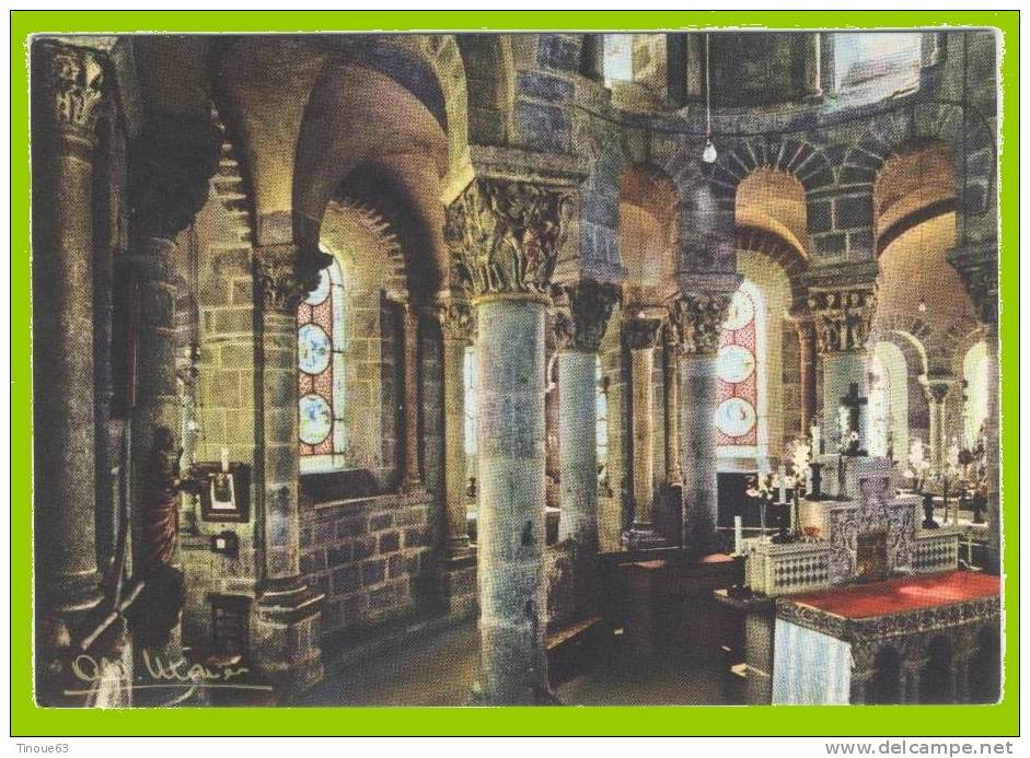 CP ALBERT MONIER  - A 10.206 - SAINT-NECTAIRE (Puy-de-Dôme) - Intérieur De L´Eglise Romane (XIIe Siècle) - Monier