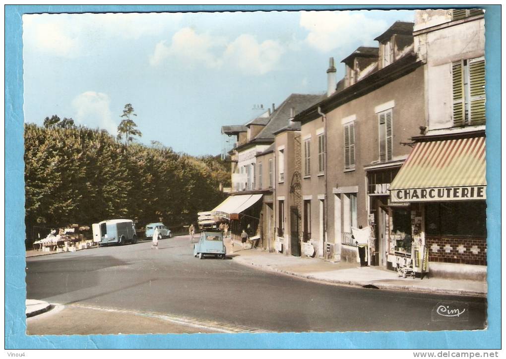 CPSM - Bièvres - La Place Du Marché - Autos- 2 Cv - 91-Essonne - Bievres