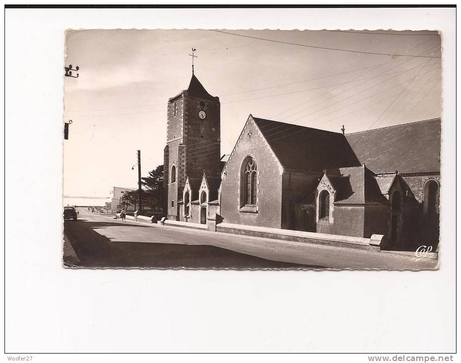 CPSM SAINT BREVIN LES PINS   L'église ,la Cote De Jade - Saint-Brevin-les-Pins