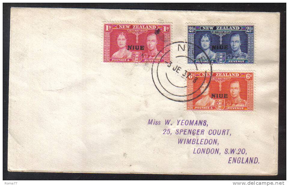 VER1306 - NIUE 1937, Giorgio VI Fdc - Niue