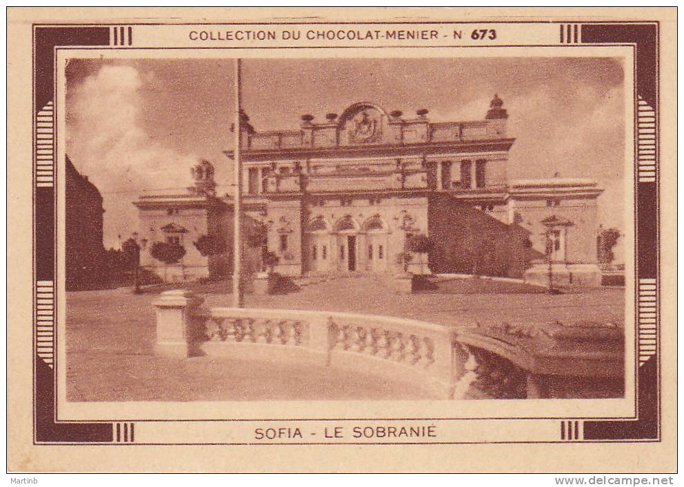 CHROMO  Image Chocolat MENIER  BULGARIE SOFIA   Le Sobranie  N°673 - Menier