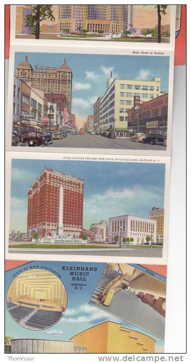 GREETINGS FROM BUFFALO - NEW YORK  - FOLDER  LETTRE CARTE  18 VUES recto-verso - TOP
