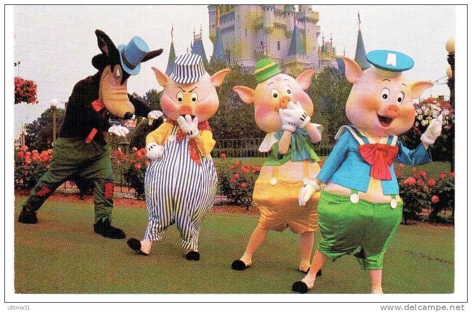 CPSM DISNEY DISNEYWORLD Le Loup Et Les Trois Petits Cochons - Disneyworld