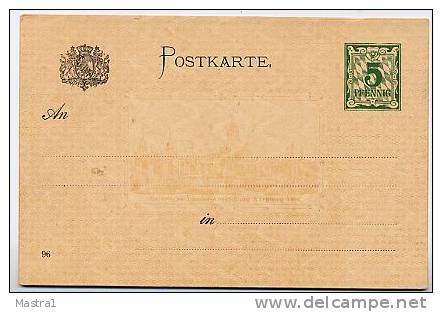 BAYERN P47 Sonder-Postkarte AUSSTELLUNG 1896  Kat. 8,00 - Postal  Stationery