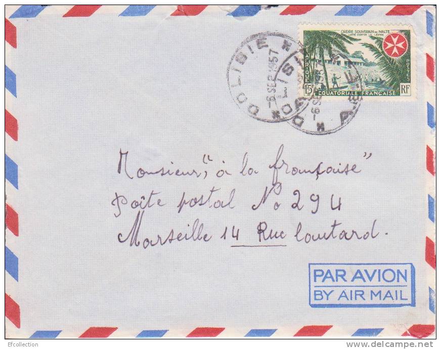 AEF,Congo,Dolisie Le 06/09/1957,lettre,Colonie S,ordre Souverain De Malte Et Lutte Contre La Lépre,15f N°237 - Brieven En Documenten