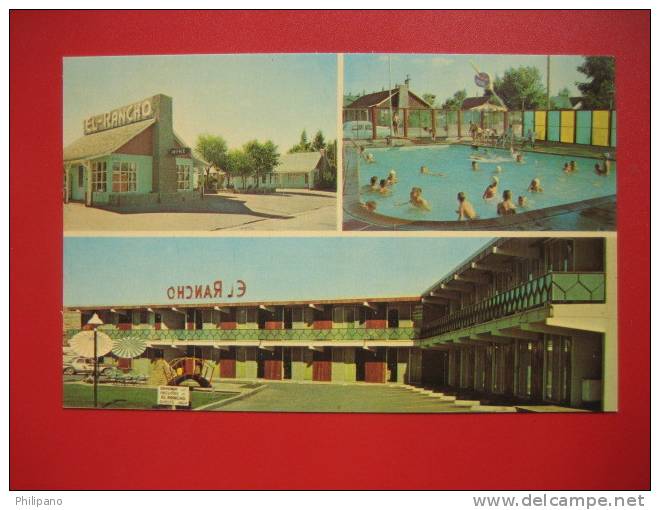 - Wyoming > East Rock Springs  El Rancho Motor Lodge     Early Chrome --   ===   ==ref 279 - Autres & Non Classés
