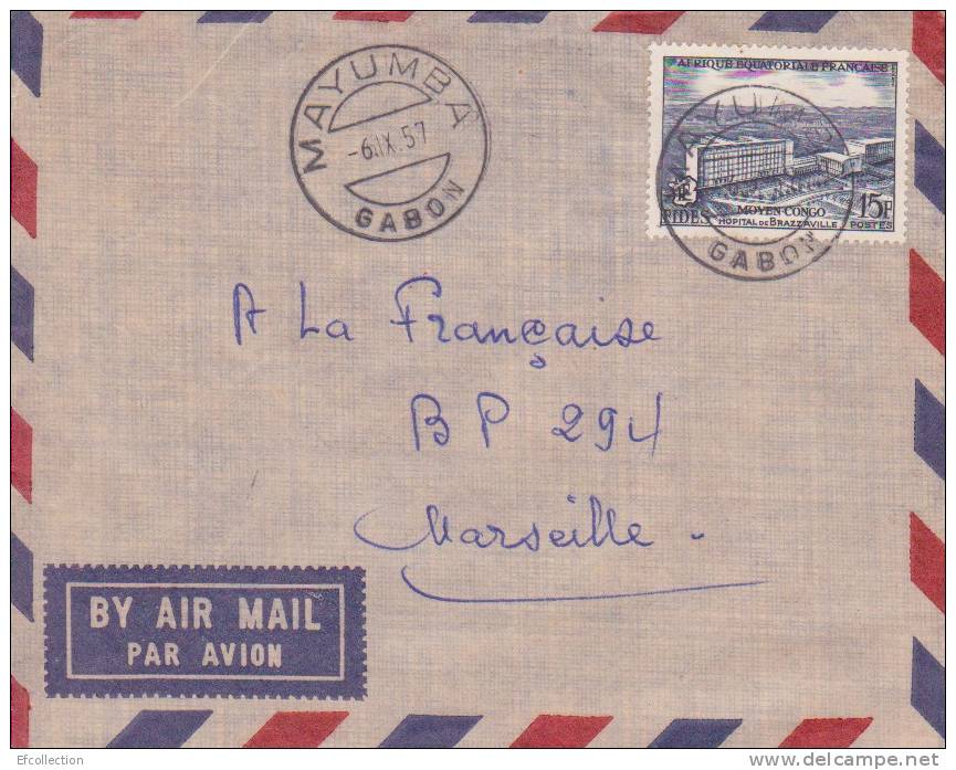 MARCOPHILIE - MAYUMBA ( Petit Bureau ) GABON - COLONIES - A.E.F - N°234 - AVION - LETTRE - Autres & Non Classés