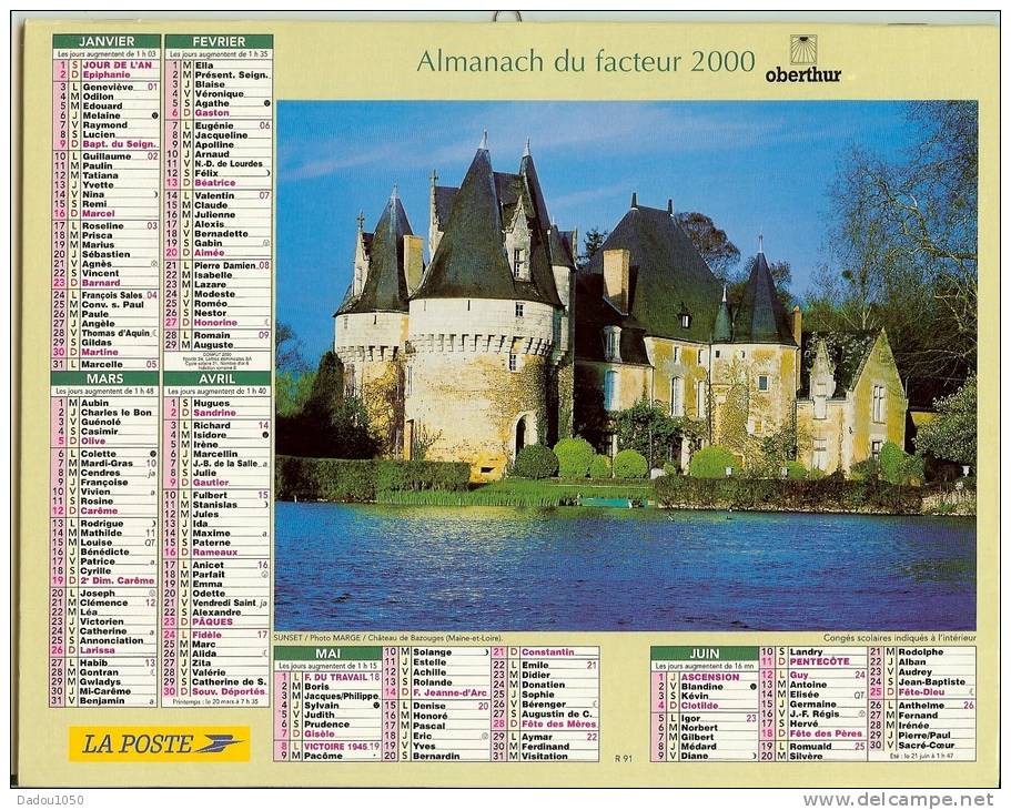 ALMANACH DES PTT  2000 RHONE - Grand Format : 2001-...