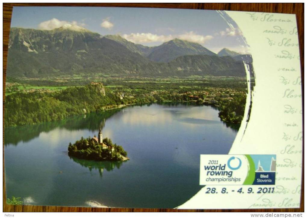 2011 POSTCARD ROWING WORLD CHAMPIONSHIP BLED SLOVENIA WITH CANCELATION - Roeisport