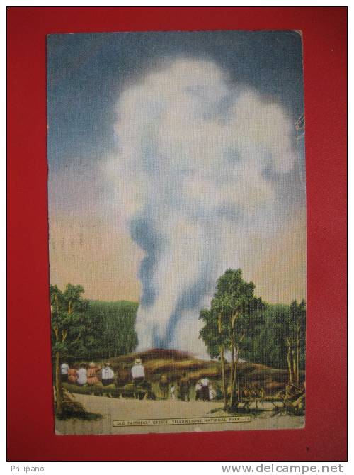 Old Faithful   Yellowstone  National Park  1950 Cancel  ==ref 280 - Andere & Zonder Classificatie
