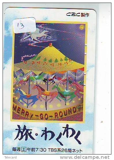 TELECARTE JAPON *  Carousel (13) Carrousel Karussel * PHONECARD JAPAN - Spelletjes