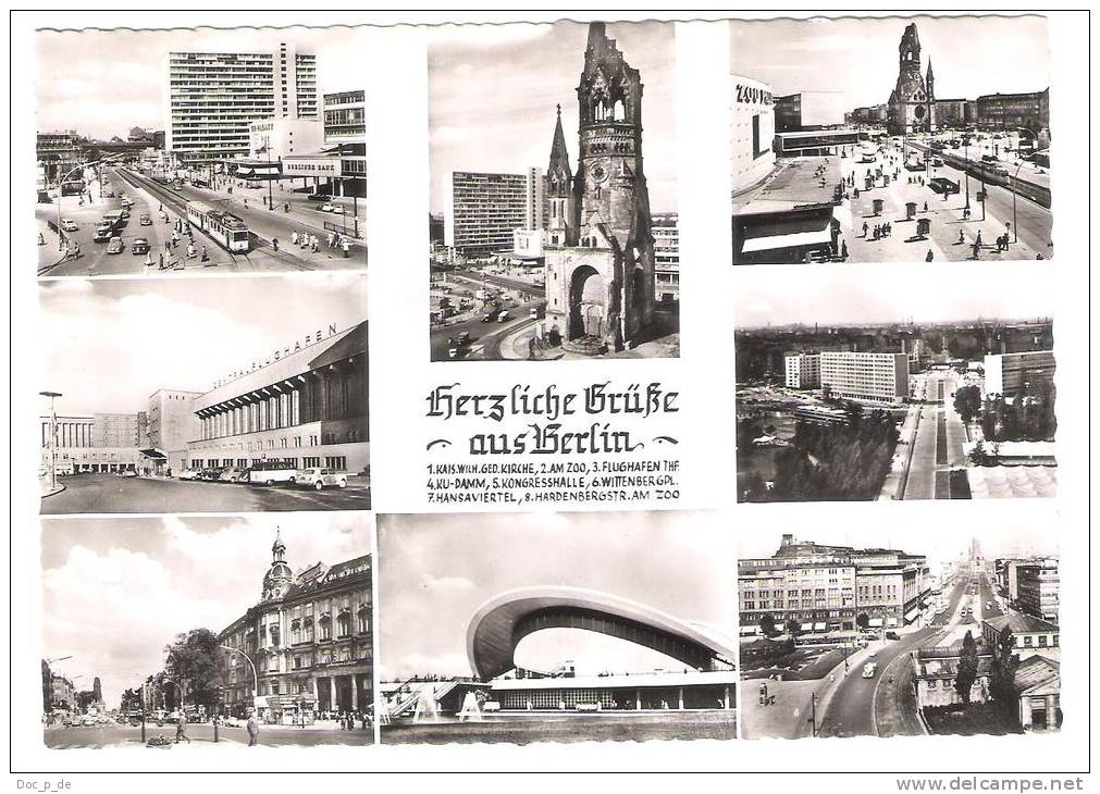 Germany - Berlin - Mehrbildkarte - Kudamm - Alte Ansichten - Cars - Autos - Charlottenburg