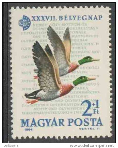 Hungary Ungarn 1964 Mi 2054 A YT 1672 SG 2018 ** Anas Platyrhynchos : Mallard / Stockenente - IMEX 1964; FIPCO Congress - Anatre