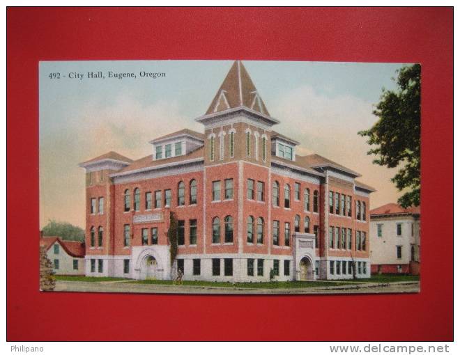 Oregon > Eugene   City Hall      Ca 1910 --    ---  =   = ==ref 281 - Eugene