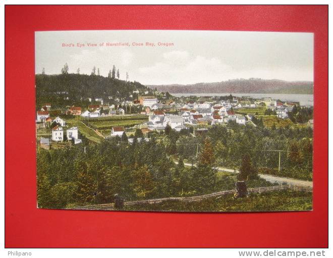 Oregon > Birds Eye View Marshfield Coos Bay   Ca 1910 --    ---  =   = ==ref 281 - Other & Unclassified