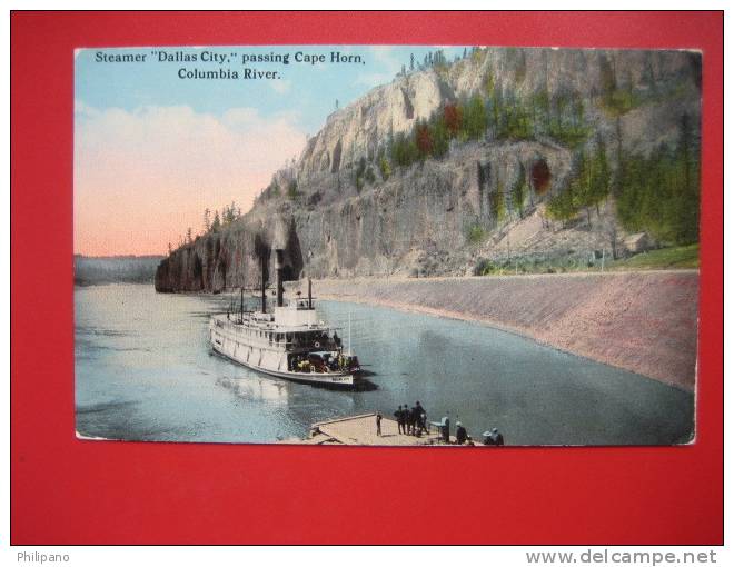 Steamer "Dallas City" Passing Cape Horn Columbia River  Ca 1910=   = ==ref 281 - Autres & Non Classés