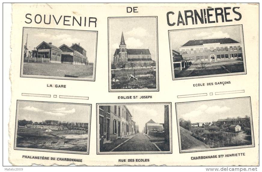 CARNIERES (7141) Souvenir De CARNIERES ( Multivues Gare Et Charbonnage ) - Morlanwelz