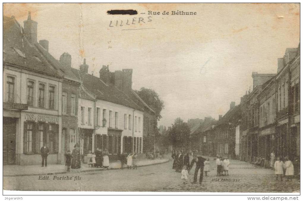 CPA LILLERS (Pas De Calais) - Rue De Béthune - Lillers