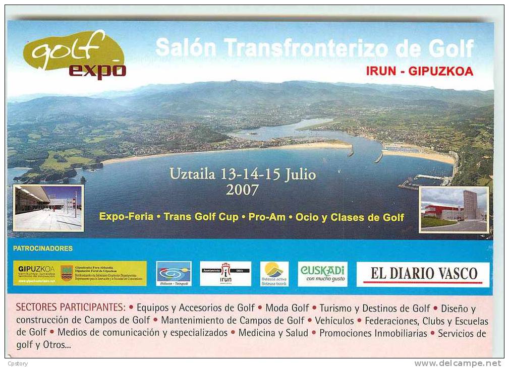 GOLF - Carte Du Salon Golf Expo Transfronterizo - Dos Scané - Golf