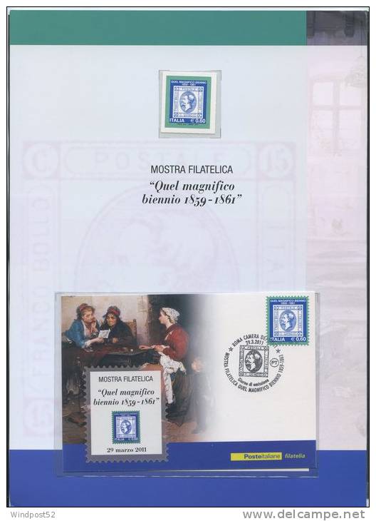 ITALIA FOLDER 2011 MOSTRA FILATELICA " QUEL MAGNIFICO BIENNIO 1859 - 1861" 04 - Presentation Packs