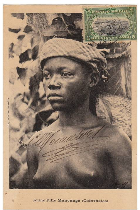 FEMME MANYANGA CATARACTES - Congo Belge