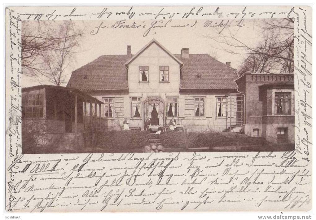 Bad Bevensen Text Vorn Oben: Frau Förster S Haus Von Der Rückseite 19.9.1898 Ortsstempel BEVENSEN - Bad Bevensen