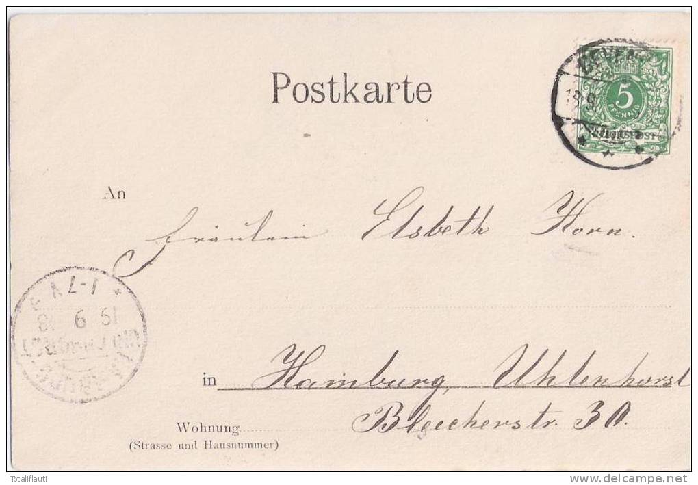 Bad Bevensen Text Vorn Oben: Frau Förster S Haus Von Der Rückseite 19.9.1898 Ortsstempel BEVENSEN - Bad Bevensen