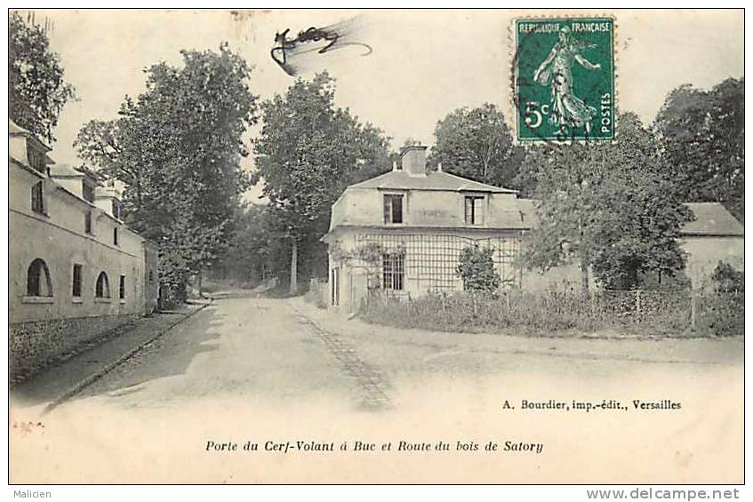 Yvelines - Ref B 199- Porte Du Cerf Volant A Buc Et Route Du Bois De Satory - Carte Bon Etat - - Buc