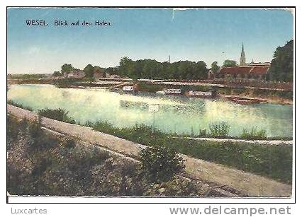 WESEL. BLICK AUF DEN HAFEN. - Wesel