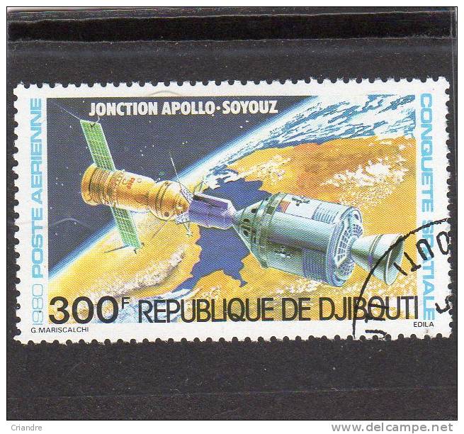 Djibouti PA N°138 ,139 " Conquêtes Spatiales:Apolloxi Et Jonction A Pollo Soyouz." Oblitérés - USA