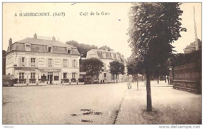 Yvelines - Ref B 148- Hardricourt - Cafe De La Gare  - Carte Bon Etat - - Hardricourt