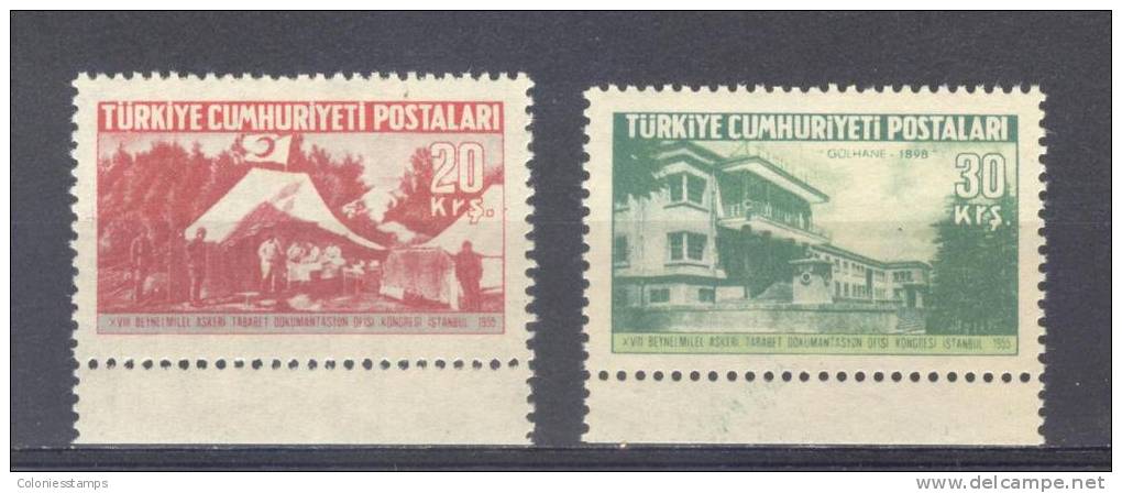 (S1183) TURKEY, 1955 (XVIII International Congress Of Military Medicine). Complete Set. Mi ## 1427-1428. MNH** - Unused Stamps