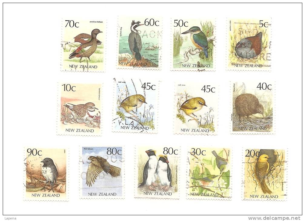 Nueva Zelanda Pajaros Birds Used - Used Stamps
