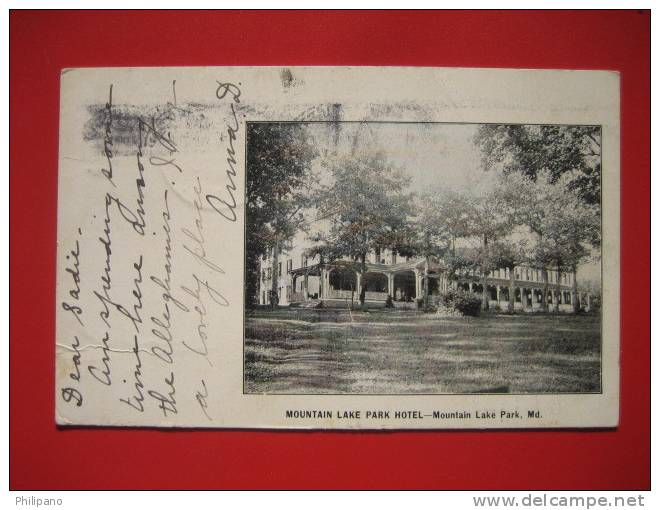 - Maryland--  Mountain Lake Park     Hotel  1906 Cancel--  =========  Ref 283 - Otros & Sin Clasificación