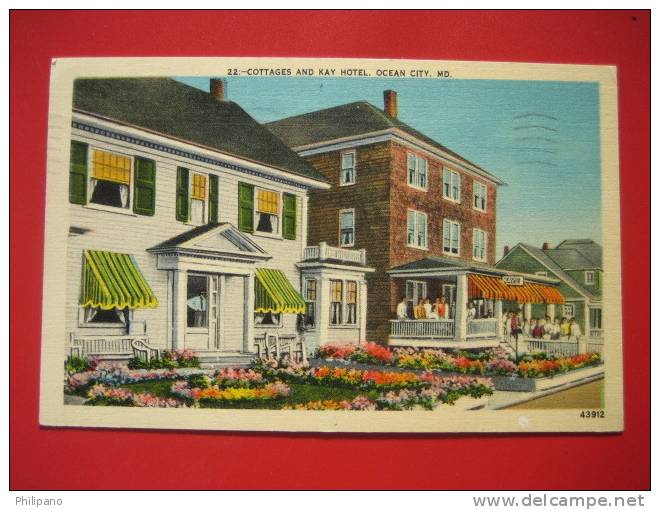 Maryland > Ocean City   --Cottages 7 Kay Hotel     1943 Cancel     =========  Ref 284 - Ocean City