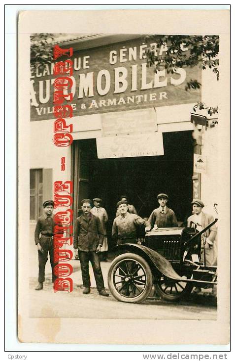 75013 - PARIS - Garage Villatte & Armentier Au 69 Rue Barrault - Automobile FORD T - Rare Carte Photo - Dos Scané - Arrondissement: 13