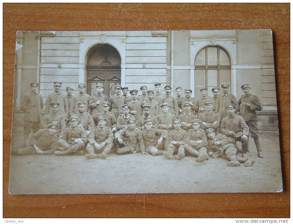 Groep MILITAIREN / SOLDIERS PRUSSIENS / PRUSSIAN 1917 (?) - ( Fotokaart - Zie Foto Voor Details ) ! - War, Military