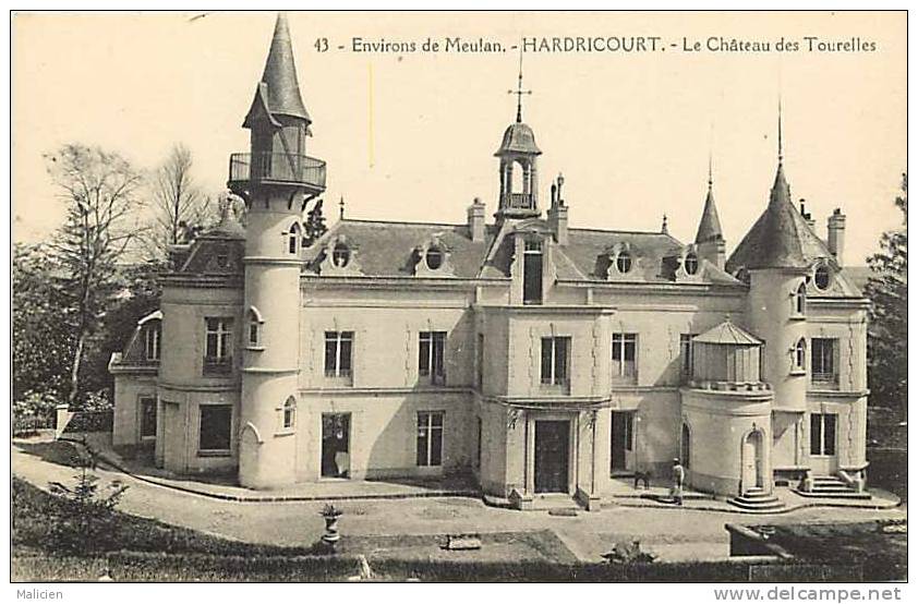 Yvelines - Ref B53- Hardricourt - Le Chateau Des Tourelles   - Carte Bon Etat - - Hardricourt