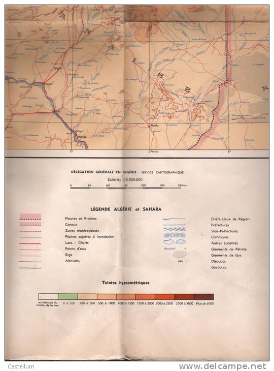 Cartes Geographiques-algerie -sahara - Cartes Géographiques