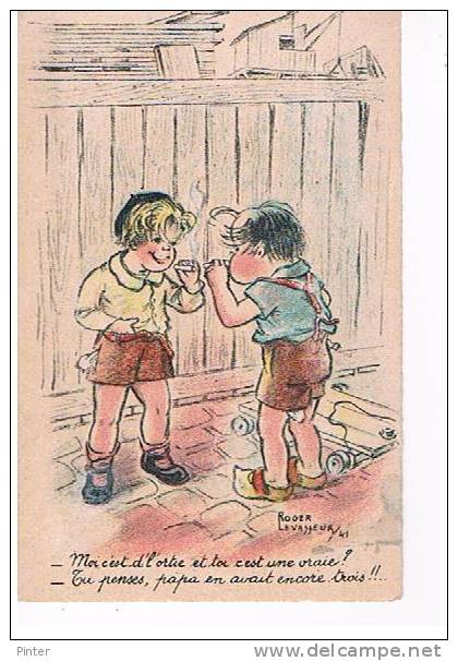 Enfants Fumant Une Cigarette - Illustrateur Roger LEVASSEUR - Levasseur, Roger