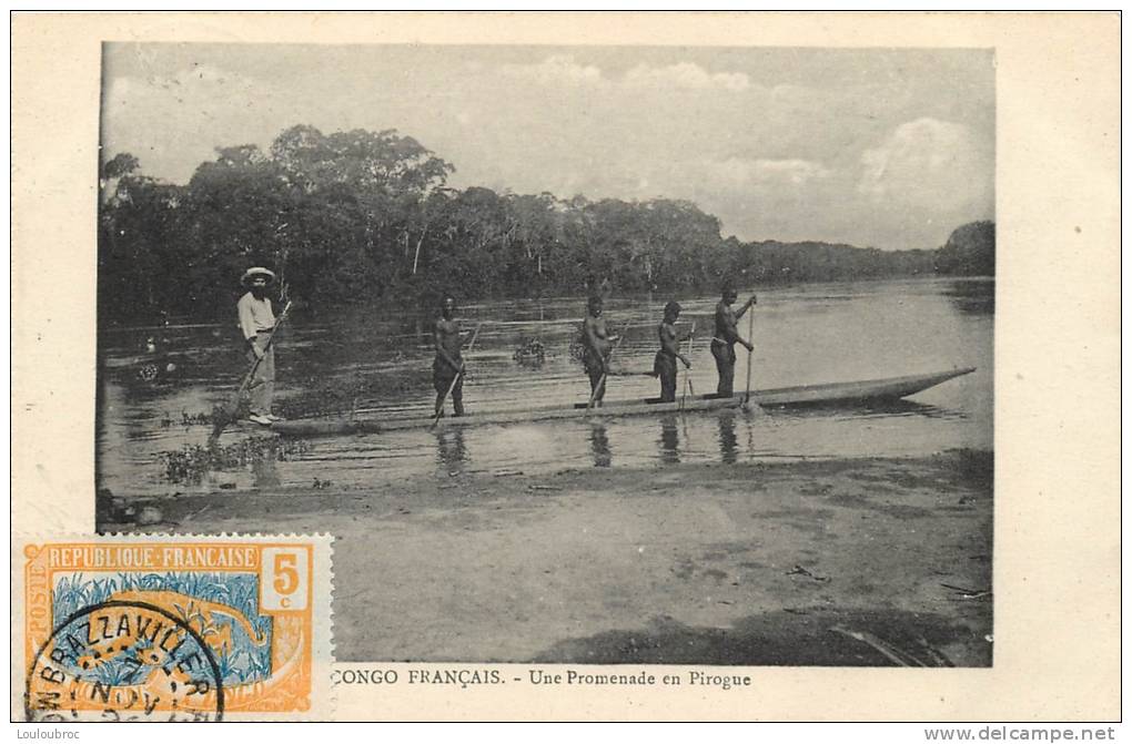 CONGO FRANCAIS UNE PROMENADE EN PIROGUE - Frans-Kongo