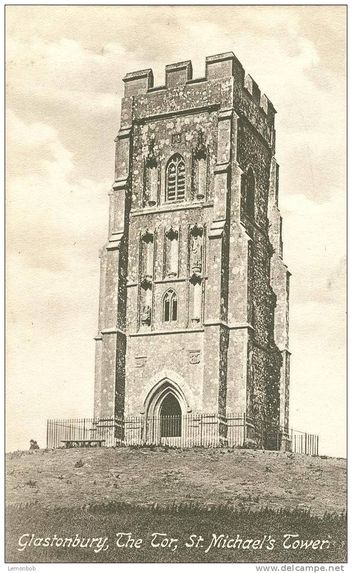 Britain United Kingdom - Glastonbury, The Tor, St. Michael´s Tower - Early 1900s Postcard [P1842] - Autres & Non Classés